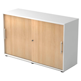 Artikelbild 1 für HAMMERBACHER Schiebetürenschrank Prokura, V1752S/W/E/RE weiß, eiche 1 Fachboden 120,0 x 40,0 x 74,8 cm, Artikelnummer 637506