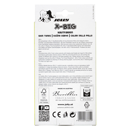 Artikelbild 4 für JOLLY X-BIG Hautfarben Buntstifte farbsortiert, 10 St., Artikelnummer 130546