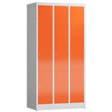 Artikelbild 1 für ClassiX Schließfachschrank feuerrot, lichtgrau X-520334, 9 Schließfächer 87,0 x 50,0 x 180,0 cm, Artikelnummer 187639