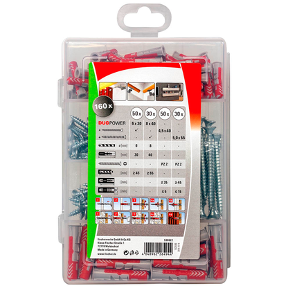 Artikelbild 3 für fischer Profi-Box DuoPower + S 2K 538622 Universaldübel-Sortiment, 160-teilig, Artikelnummer 480267