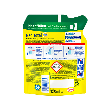 Artikelbild 2 für biff Bad Total MIX & CLEAN Konzentrat Badreiniger 125 ml, Artikelnummer 572588