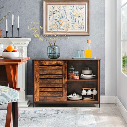Artikelbild 6 für VASAGLE Kommode, LSC081B01V1 schwarz, vintagebraun 100,0 x 35,0 x 70,0 cm, 1 St., Artikelnummer 759508