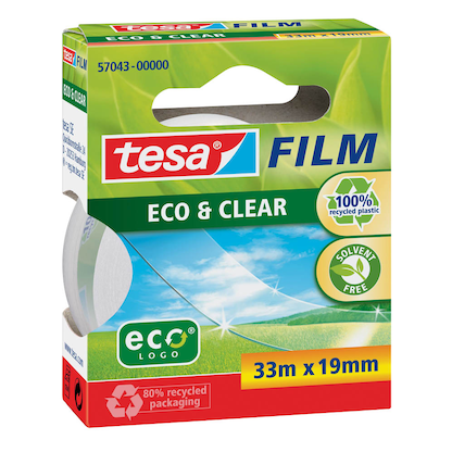 Artikelbild für tesa ECO & CLEAR Klebefilm transparent 19,0 mm x 33,0 m 1 Rolle, Artikelnummer 604203