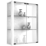 Artikelbild 1 für VCM my home Udina Hängevitrine weiß 2 Fachböden mit Beleuchtung, Artikelnummer 780960