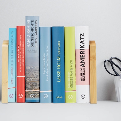 Artikelbild 3 für relaxdays Buchstützen braun 11,5 x 12,5 x 17,0 cm, 2 St., Artikelnummer 392633