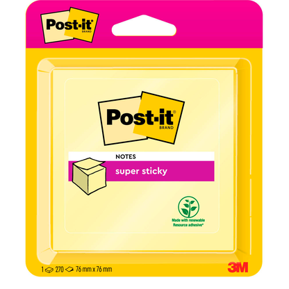 Artikelbild für Post-it® Super Sticky Haftnotizen extrastark 2014-SCY gelb, 1 St., Artikelnummer 438879