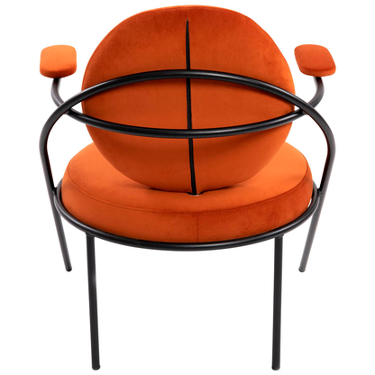 Artikelbild 3 für meet powered by PAPERFLOW Sessel SATURNE rost schwarz Stoff 70,0 x 73,0 x 88,0 cm, 1 St., Artikelnummer 231759