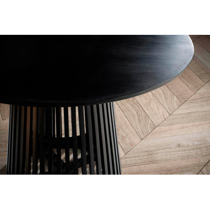 Artikelbild 4 für WOHNLING Esstisch schwarz rund, Gittergestell schwarz, 120,0 x 120,0 x 77,0 cm, Artikelnummer 314589