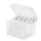 Artikelbild 1 für MAUL Karteikasten DIN A6 für 500 Karteikarten glasklar mit Deckel, Artikelnummer 581892