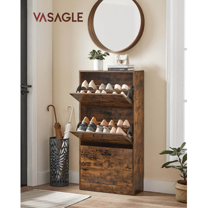 Artikelbild 3 für VASAGLE Schuhschrank, LBC030X01 braun keine Fachböden 60,0 x 24,0 x 120,0 cm, Artikelnummer 289346