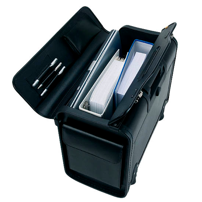 Artikelbild 2 für Alassio Pilotenkoffer SILVANA Lederimitat schwarz 48,0 x 23,0 x 39,5 cm, Artikelnummer 143313