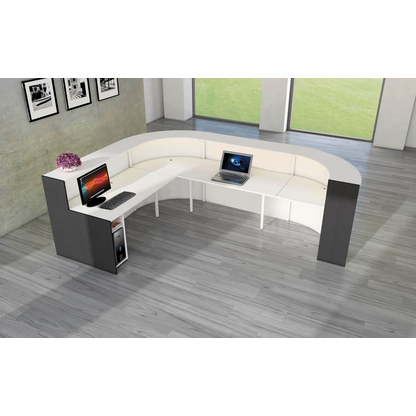 Artikelbild 5 für Kerkmann Empfangstheke BARI L-Form, weiß, anthrazit 335,0 x 235,0 x 112,0 cm, Artikelnummer 690519