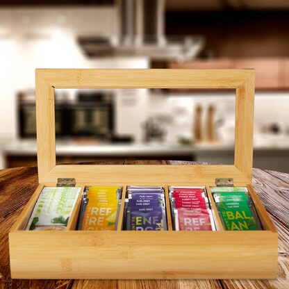 Artikelbild 6 für relaxdays Teebox braun 37,0 x 20,0 cm, 1 St., Artikelnummer 401293