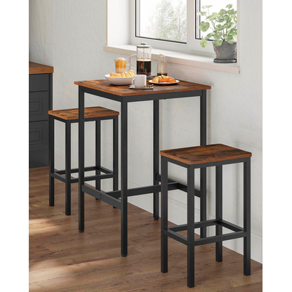 Artikelbild 2 für VASAGLE Stehtisch quadratisch Spanplatte braun 60,0 x 60,0 x 92,0 cm, 1 St., Artikelnummer 289656