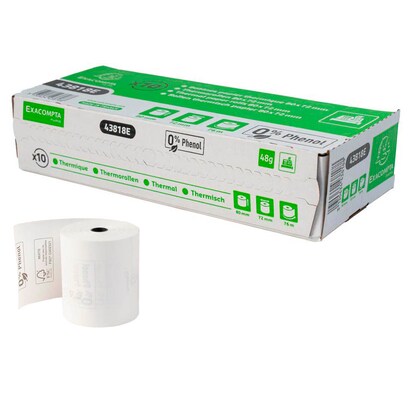 Artikelbild für Exacompta Thermorollen 8,0 cm x 76,0 m, 10 Rollen, Artikelnummer 346649