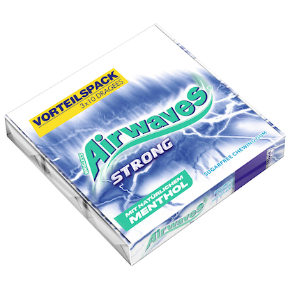Artikelbild für Airwaves STRONG Kaugummis 3x 10 Dragees, Artikelnummer 619557