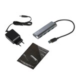 Artikelbild 1 für i-tec® USB-Hub METAL Series 4-fach silber, Artikelnummer 661946