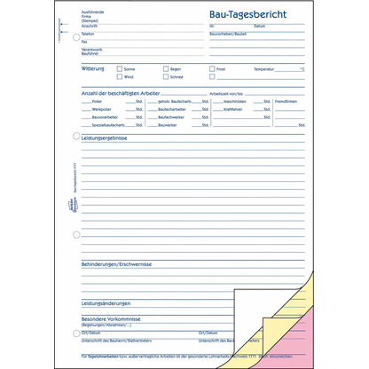 Artikelbild 5 für 4 + 1 GRATIS: AVERY Zweckform Bautagebuch Formularbücher 1777, 4 St. + GRATIS 1 St., Artikelnummer 433413