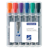 Artikelbild 1 für STAEDTLER Lumocolor Flipchart-Marker farbsortiert 2,0 - 5,0 mm, 6 St., Artikelnummer 521914