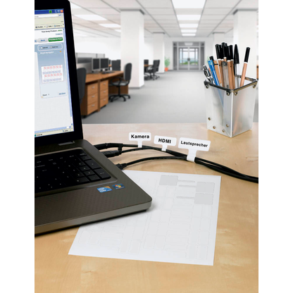 Artikelbild 11 für AVERY Zweckform Kabelbeschriftungs-Etiketten L7950-20 weiß 60,0 x 40,0 mm, 20 Blatt, Artikelnummer 640854