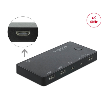 Artikelbild für DeLOCK 11477 4K 60 Hz KVM-Switch, Artikelnummer 893741