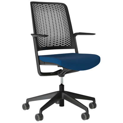 Artikelbild für AKTION: Nowy Styl Bürostuhl WITHME Stoff blau, Gestell schwarz, Artikelnummer 109817