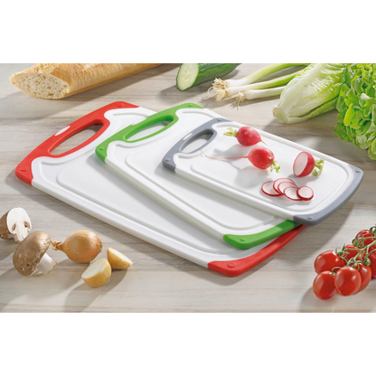 Artikelbild für Esmeyer Schneidebretter-Set Star weiß/grün, weiß/grau, weiß/rot 3-tlg., 3 St., Artikelnummer 140606