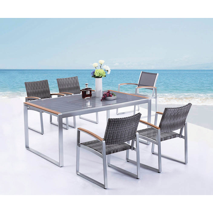 Artikelbild 2 für Garden Pleasure Gartentisch Ava grau rechteckig 160,0 x 90,0 x 74,0 cm, Artikelnummer 334305