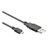 Artikelbild 1 für goobay USB 2.0 A/Micro USB 2.0 B Kabel 1,0 m schwarz, 1 St., Artikelnummer 566740