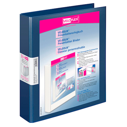 Artikelbild für VELOFLEX VELODUR® Präsentationsringbücher 2-Ringe blau 4,6 cm DIN A4, 10 St., Artikelnummer 685149
