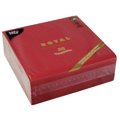 Artikelbild für PAPSTAR Servietten bordeaux 3-lagig 40,0 x 40,0 cm, 50 St., Artikelnummer 913251