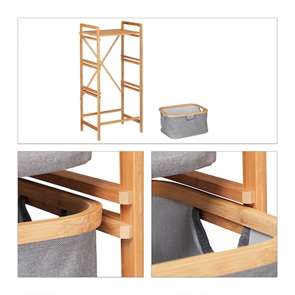 Artikelbild 8 für relaxdays Wäschesortierer braun, 1 St., Artikelnummer 361605