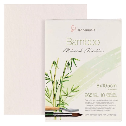 Artikelbild für HAHNEMÜHLE Aquarellblock Bamboo 10,5 x 8,0 cm 265 g/qm, 10 Blatt, 1 Block, Artikelnummer 708626