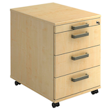 Artikelbild 1 für HAMMERBACHER Unni SE1 Rollcontainer ahorn 4 Auszüge 42,8 x 58,0 x 59,0 cm, Artikelnummer 402356