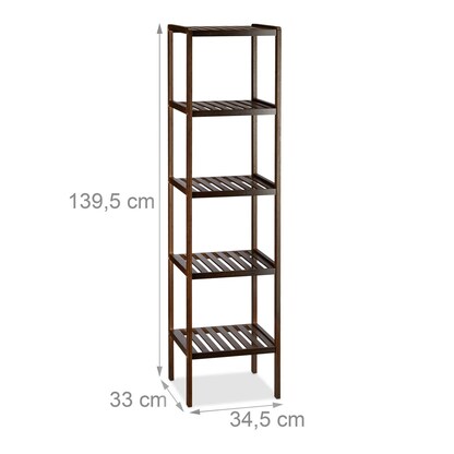 Artikelbild 4 für relaxdays Badregal dunkelbraun 34,5 x 33,0 x 139,5 cm, Artikelnummer 448882