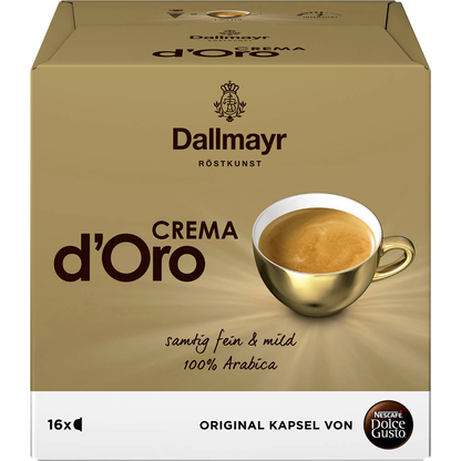 Artikelbild 4 für Dallmayr Crema d'Oro Kaffeekapseln, Arabicabohnen kräftig, 16 Stück, Artikelnummer 817890