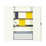 Artikelbild 1 für mauser Stahlschrank entero BFZ5 - 12 9010/9010 reinweiß 4 Fachböden 120,0 x 50,0 x 195,0 cm, aufgebaut, 1 St., Artikelnummer 258520