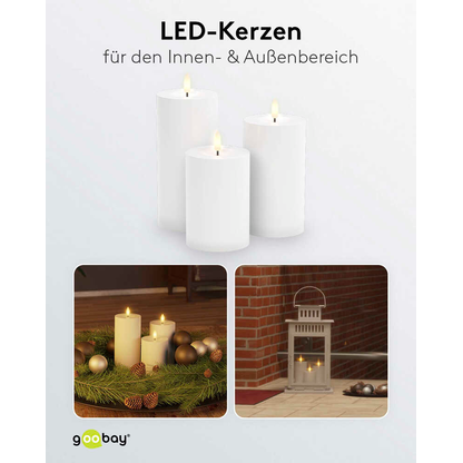 Artikelbild 5 für goobay LED-Kerzen weiß, 3 St., Artikelnummer 725422