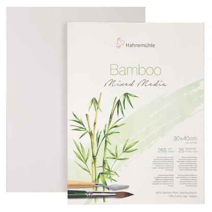 Artikelbild für HAHNEMÜHLE Malblock Bamboo 30,0 x 40,0 cm 265 g/qm, 25 Blatt, 1 Block, Artikelnummer 708844