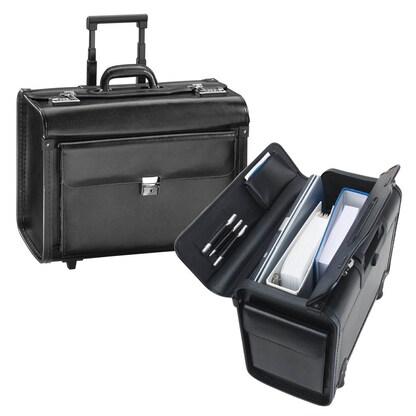 Artikelbild für Alassio Pilotenkoffer SILVANA Leder schwarz 49,0 x 25,0 x 40,0 cm, Artikelnummer 909853