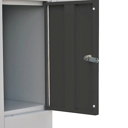 Artikelbild 4 für LÜLLMANN Schließfachschrank anthrazit, lichtgrau 520548, 20 Schließfächer 117,0 x 50,0 x 180,0 cm, Artikelnummer 831317