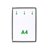 Artikelbild 1 für tarifold Sichttafeln DIN A4 schwarz, Öffnung oben, 20 St., Artikelnummer 702807