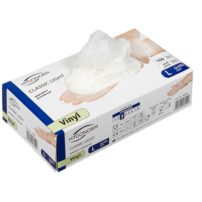 Artikelbild 5 für HYGONORM unisex Einmalhandschuhe CLASSIC LIGHT weiß Größe L, 100 St., Artikelnummer 195911