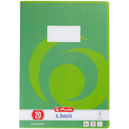Artikelbild 3 für herlitz Schulheft x.book Lineatur 20 blanko DIN A4 ohne Rand, 32 Blatt, 1 St., Artikelnummer 891483