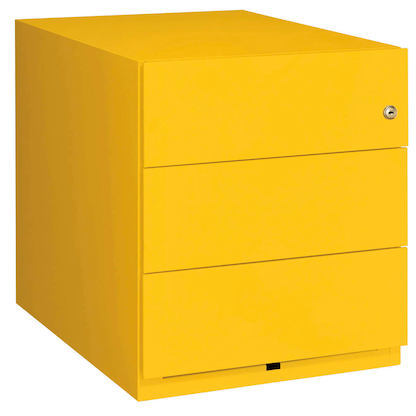 Artikelbild für BISLEY Note Rollcontainer gelb 3 Auszüge 42,0 x 56,5 x 49,5 cm, Artikelnummer 877217