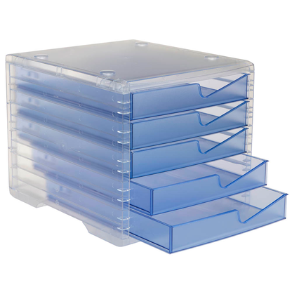 Artikelbild 2 für styro Schubladenbox styroswingbox light cornflower 275-8430.26224, DIN A4 mit 5 Schubladen, 1 St., Artikelnummer 821944