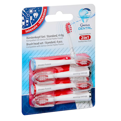 Artikelbild 4 für Genius Genius Dental Hydro Fusion Intensiv/Standard Zahnbürstenaufsätze, 4 St., Artikelnummer 393219