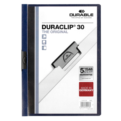 Artikelbild 2 für DURABLE Klemmhefter DURACLIP nachtblau, 25 St., Artikelnummer 328427