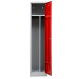 Artikelbild 1 für Gürkan Spind lichtgrau, feuerrot 104958, 1 Schließfach 40,0 x 50,0 x 180,0 cm, Artikelnummer 561668