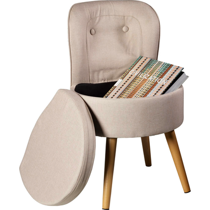 Artikelbild 2 für Echtwerk Sessel Vince creme buche Stoff 42,0 x 42,0 x 71,0 cm, 1 St., Artikelnummer 162022